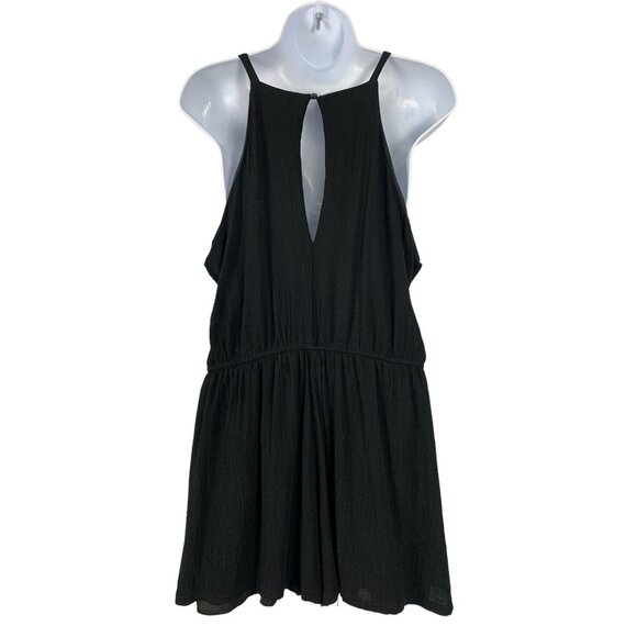 As U Wish Womens Summer Sleeveless Black Romper Jumper Spaghetti Straps Large - Picture 5 of 10